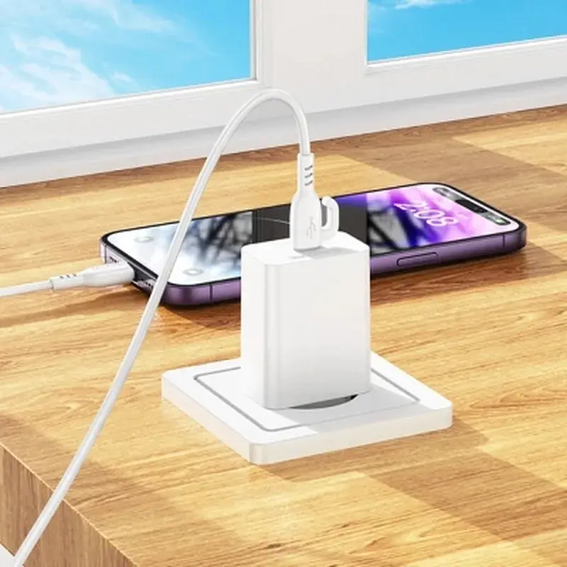 Зарядний пристрій BOROFONE BA21A USB-C PD20W white (6941991111402) - фото 6