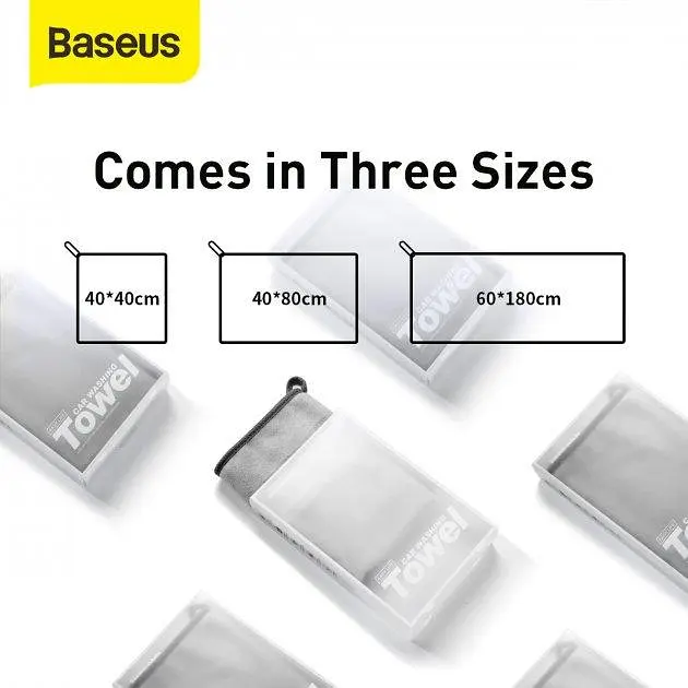 Мікрофібра Baseus Easy life car washing tower (40x40 Two pack) сірий (CRXCMJ-0G) - фото 3