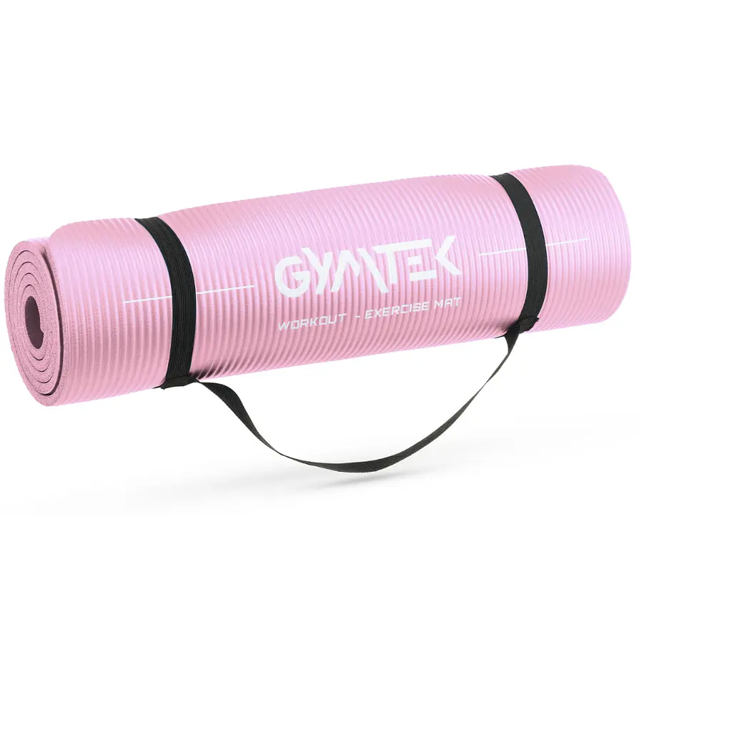 Килимок (мат) для йоги та фітнесу Gymtek NBR 1,5см рожевий - фото 7
