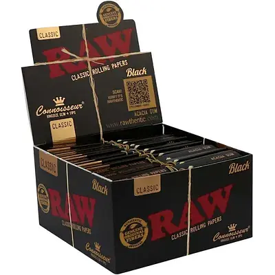 Бумага для самокруток Raw Black Ultra Thin Connoisseur King Size - фото 2