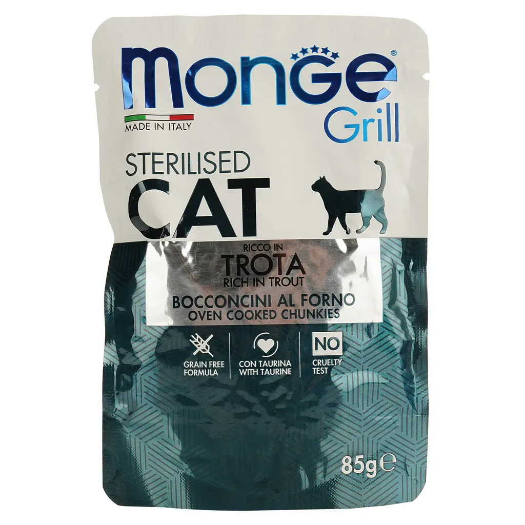 Влажный корм Monge Cat Grill Sterilised форель 85 г (70013659) - фото 2
