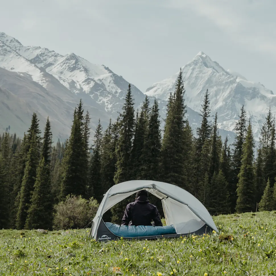Палатка двухместная Naturehike Star River (CNK2450WS022) коричневая - ультралегкая - фото 4