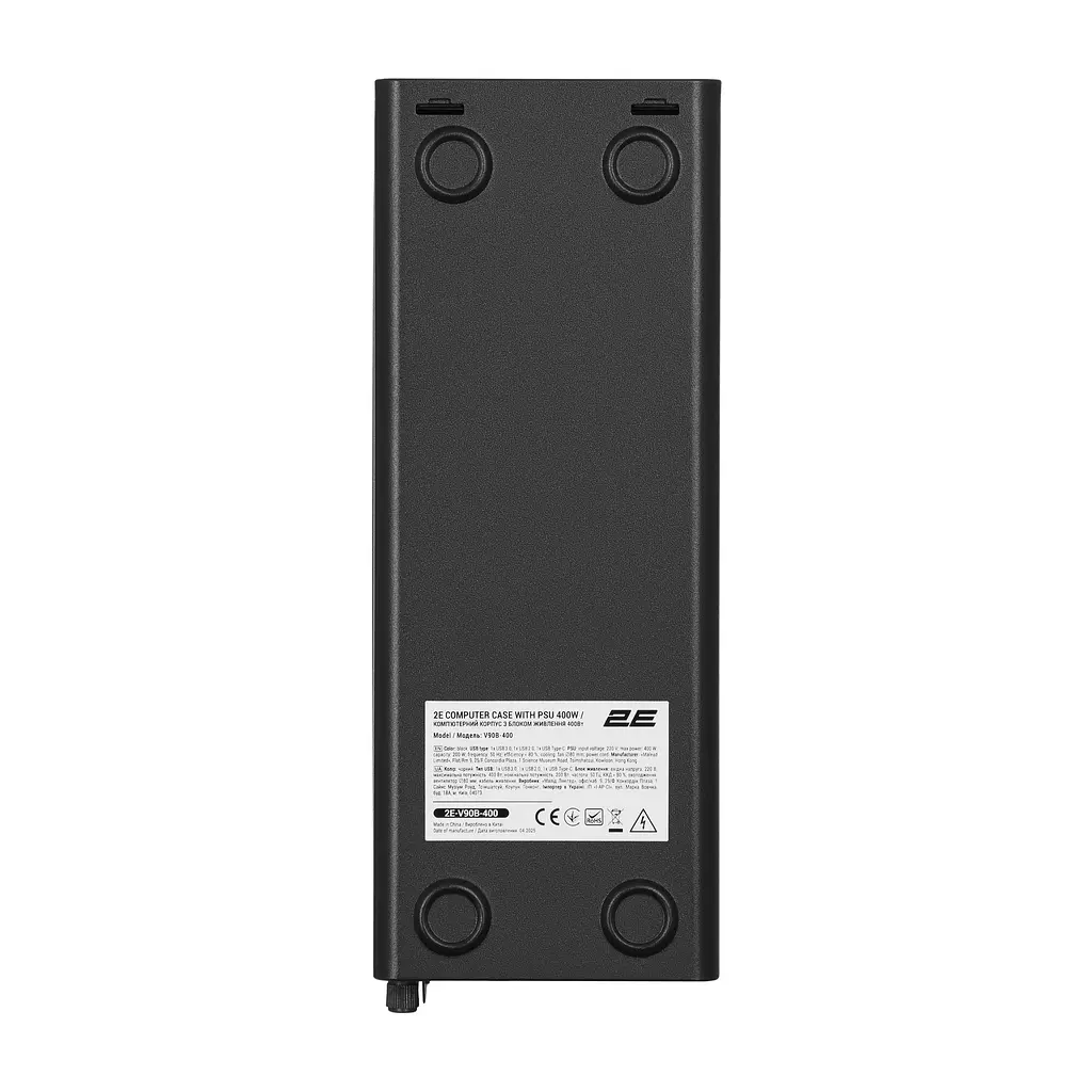 Корпус 2E Credo Slim V90B-400 з БП 2E ATX400 1xUSB3.0 1х USB 2.0 1xUSB Type-C 2x90мм VGA 390мм mATX чорний - фото 4