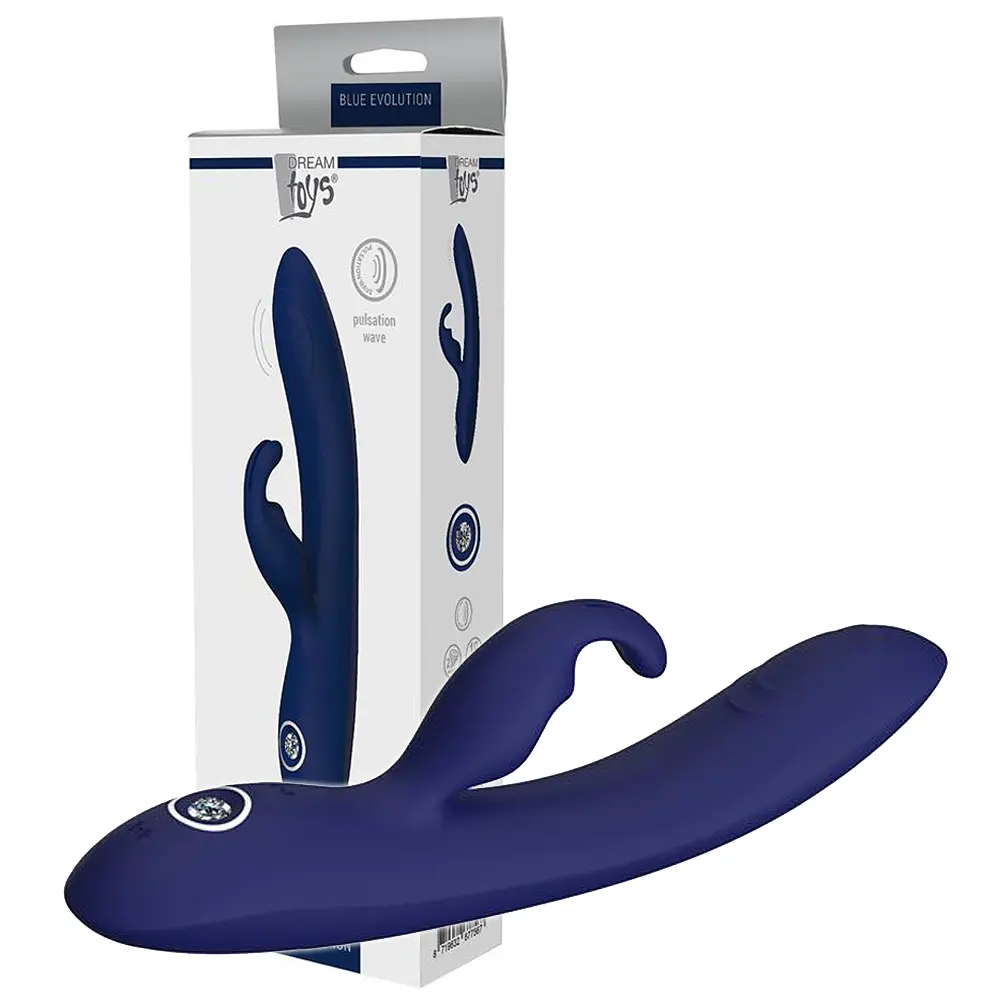 Вибратор-кролик Dreamtoys Blue Evolution Themis 22 см синий - фото 4