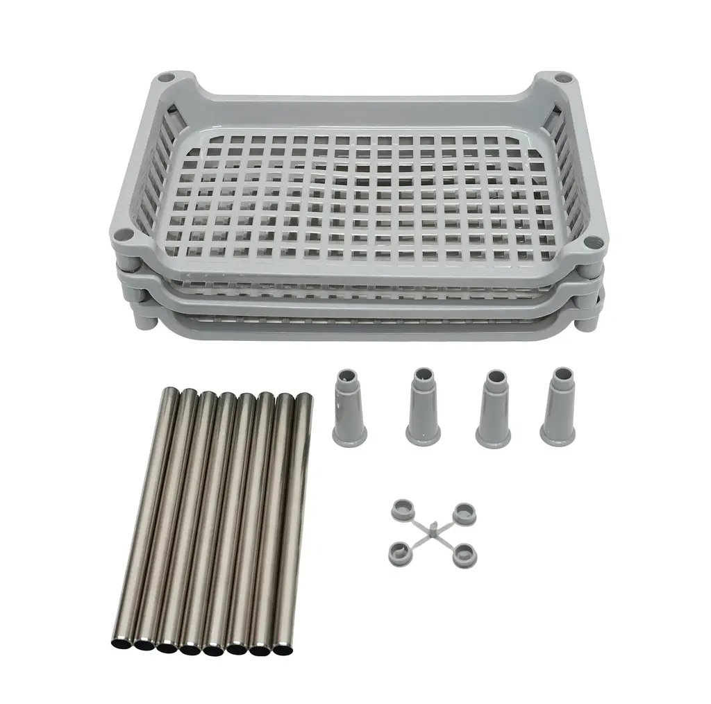 Этажерка Fabrika Home 3-х ярусная 27.5 х 17 х 39 см Серая - фото 2