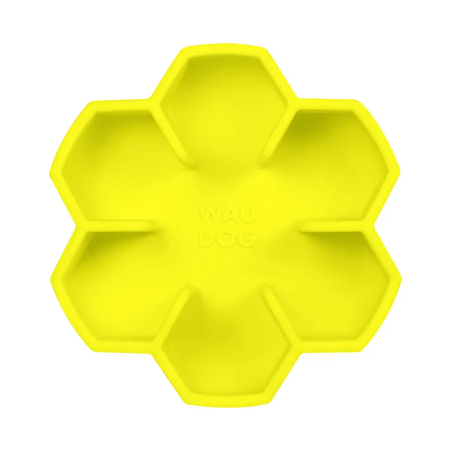 Миска для медленного питания Waudog Silicone 750 мл желтый - фото 3