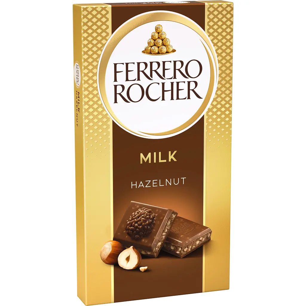Шоколад Ferrero Rocher молочний з лісовим горіхом 90 г (895506) - фото 3