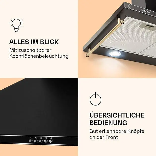 Витяжка ретро Klarstein Victoria 90 644,5 м³/час (10036451) - фото 4