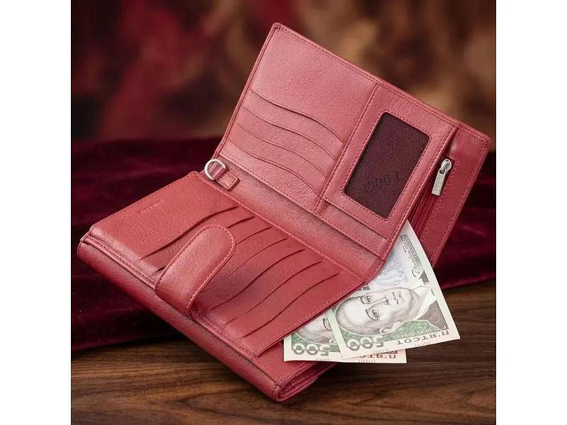 Портмоне-клатч унісекс із натуральної шкіри Cortina 5073 rosso червоне 19×12 см TONY PEROTTI acs0032615 - фото 5
