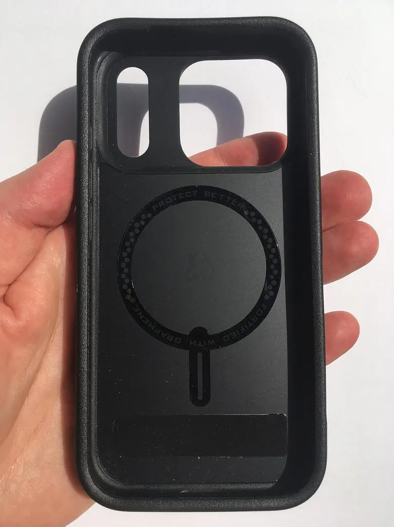 Оригінальний протиударний чохол для iPhone 17 Pro ZAGG Gear4 Sedona MagSafe KS Black з підставкою - фото 8