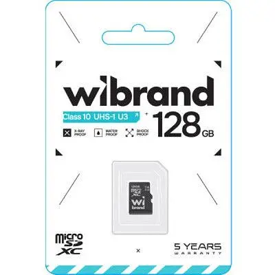 Карта памяти Wibrand 128GB mictoSD class 10 UHS-I U3 (WICDHU3/128GB) - фото 2