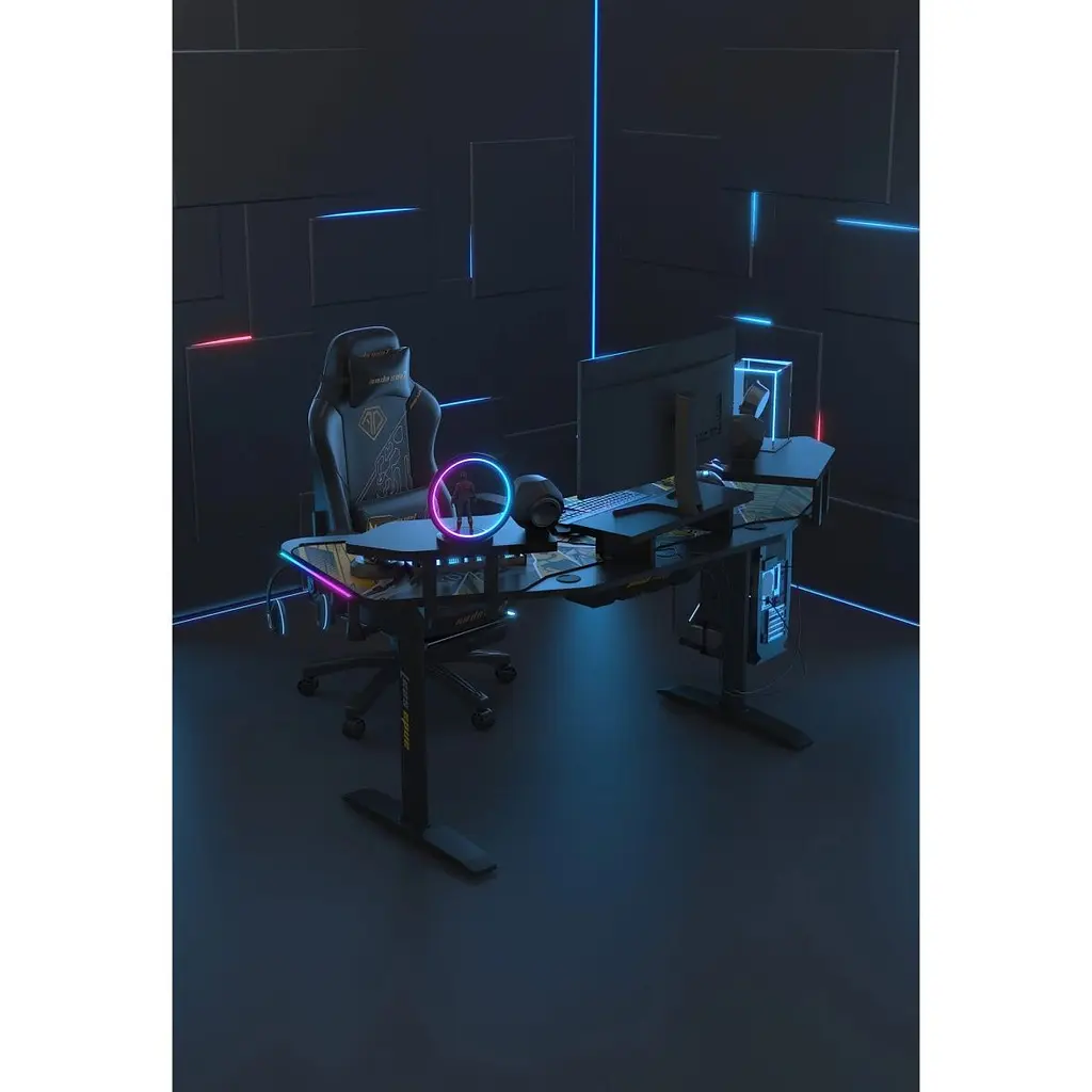 Комп'ютерний ігровий стіл Anda Seat Shadow Warrior (AD-D-DD1-1600L-02-BB) [123504] - фото 17