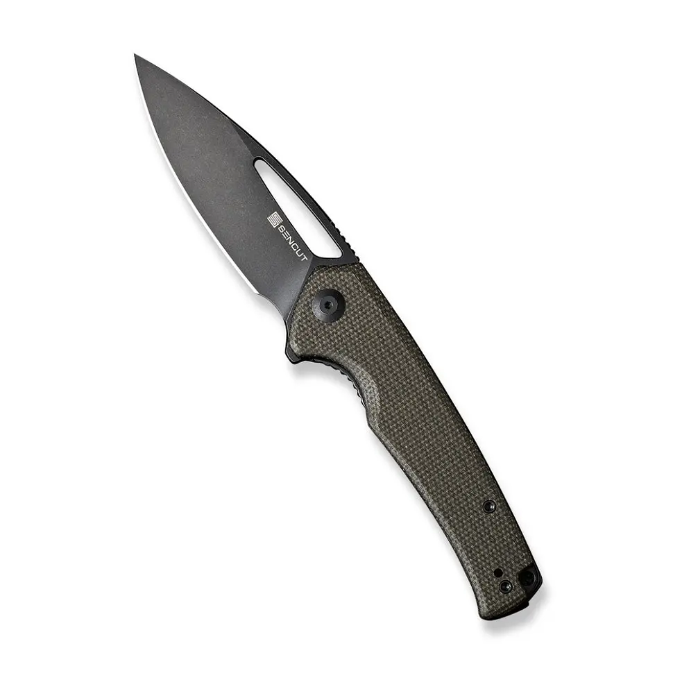 Ніж складаний туристичний Sencut Mims, (8.8 см) 9Cr18MoV/Micarta темно-зелений
