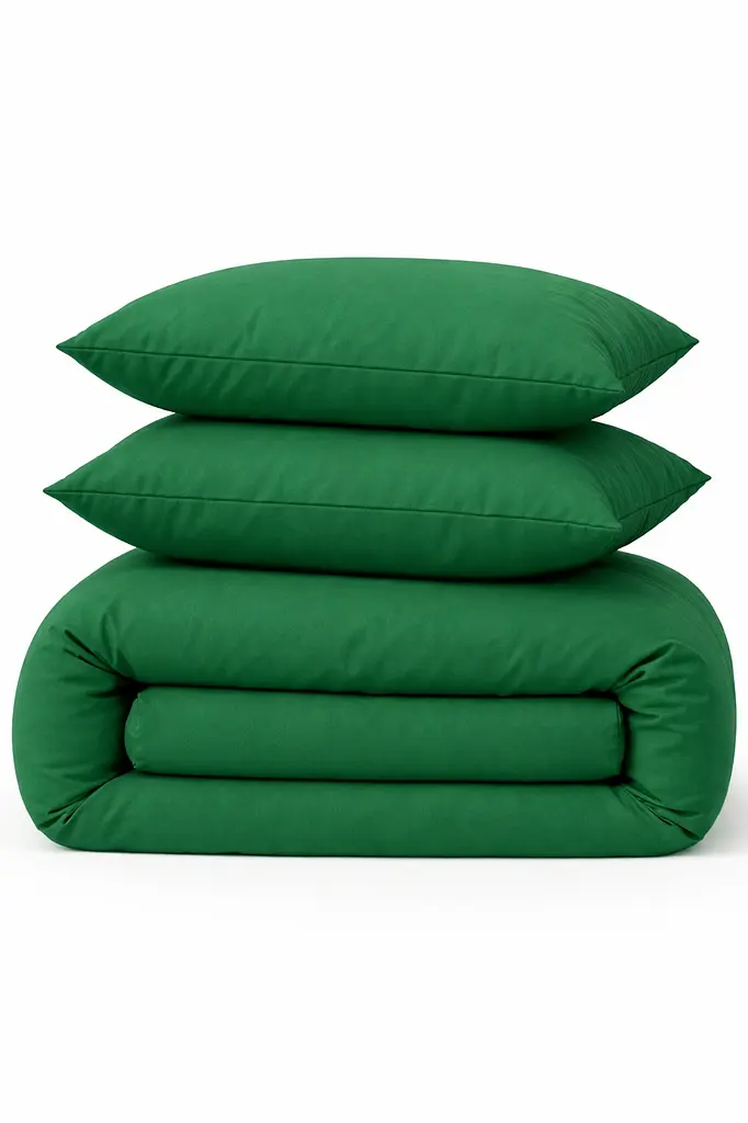 Наволочка Ecotton 50х70 см фланель із бавовни Green зеленого кольору (25538) - фото 3