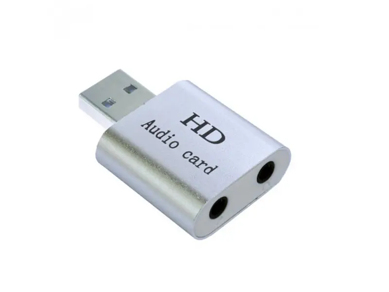 Звукова карта Dynamode USB 8 (7.1) каналів 3D алюміній, сріблястий 44889