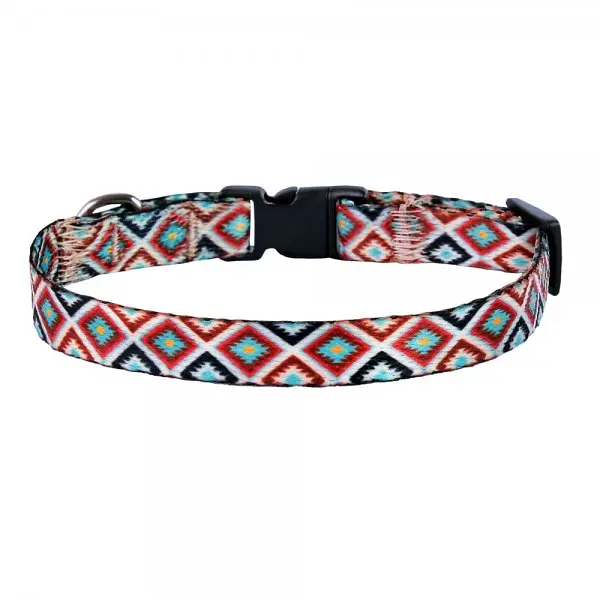 Нашийник для собак BronzeDog Urban застібка пластикова гуцульський коричн XS - фото 2