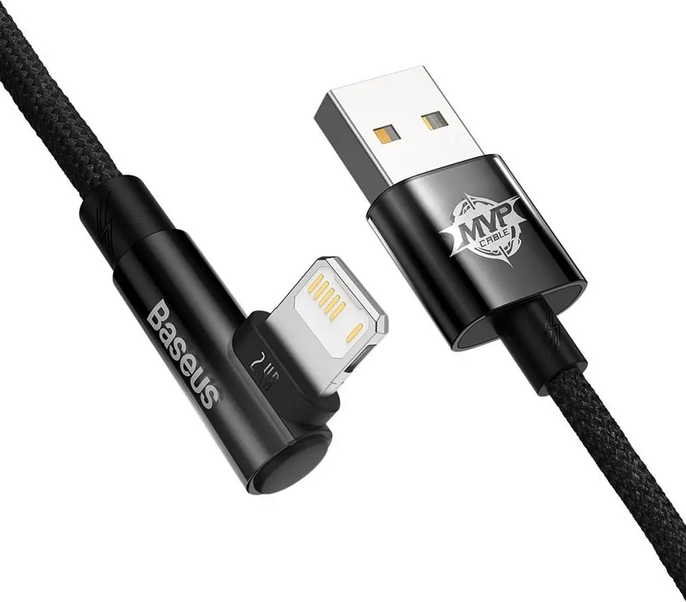 Кабель Baseus MVP 2 USB - Lightning (M/M), 2.4A, 1 м Black (CAVP000001) - фото 3