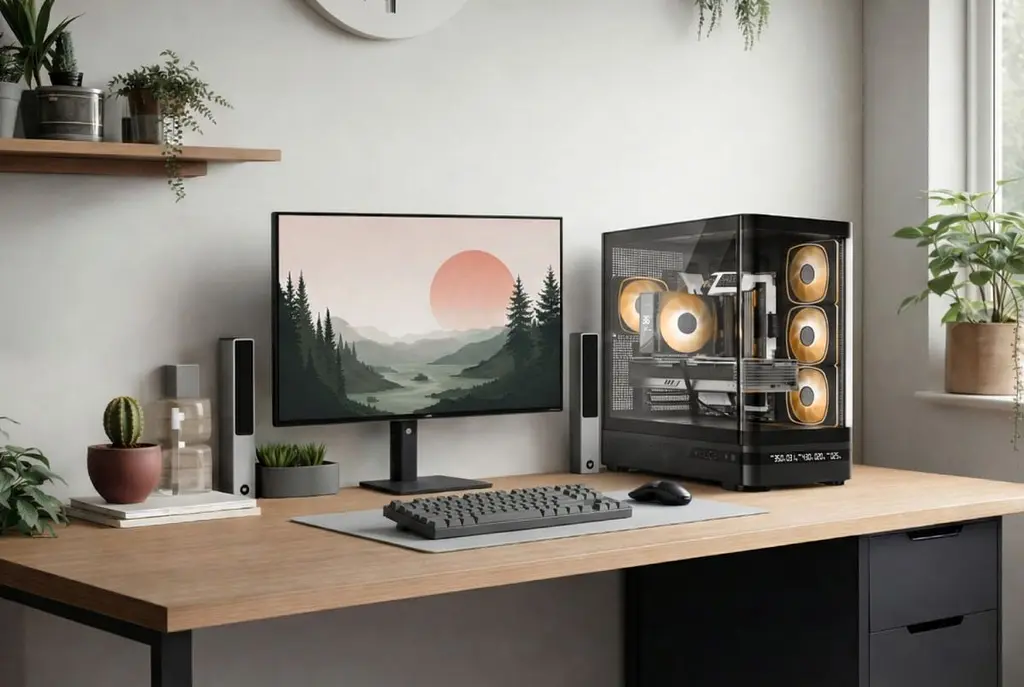 Корпус Modecom VOLCANO AQ200 ARGB MIDI FRONT LCD, 4x120 мм fans BLACK без БЖ ATX (MC-A-AQ200-4FA-B) - фото 2