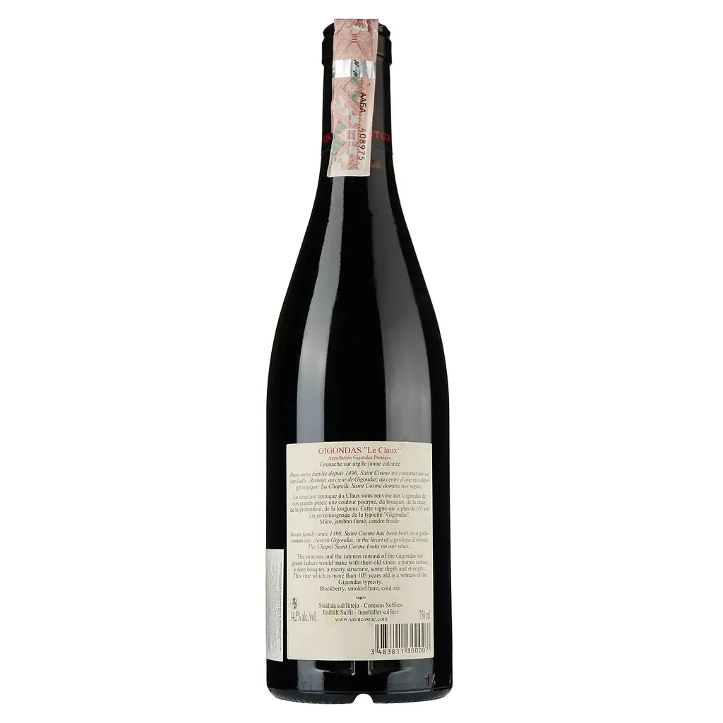 Вино Chateau de Saint Cosme Gigondas Le Claux 2013 AOC, 14,5%, 0,75 л (586348) - фото 2
