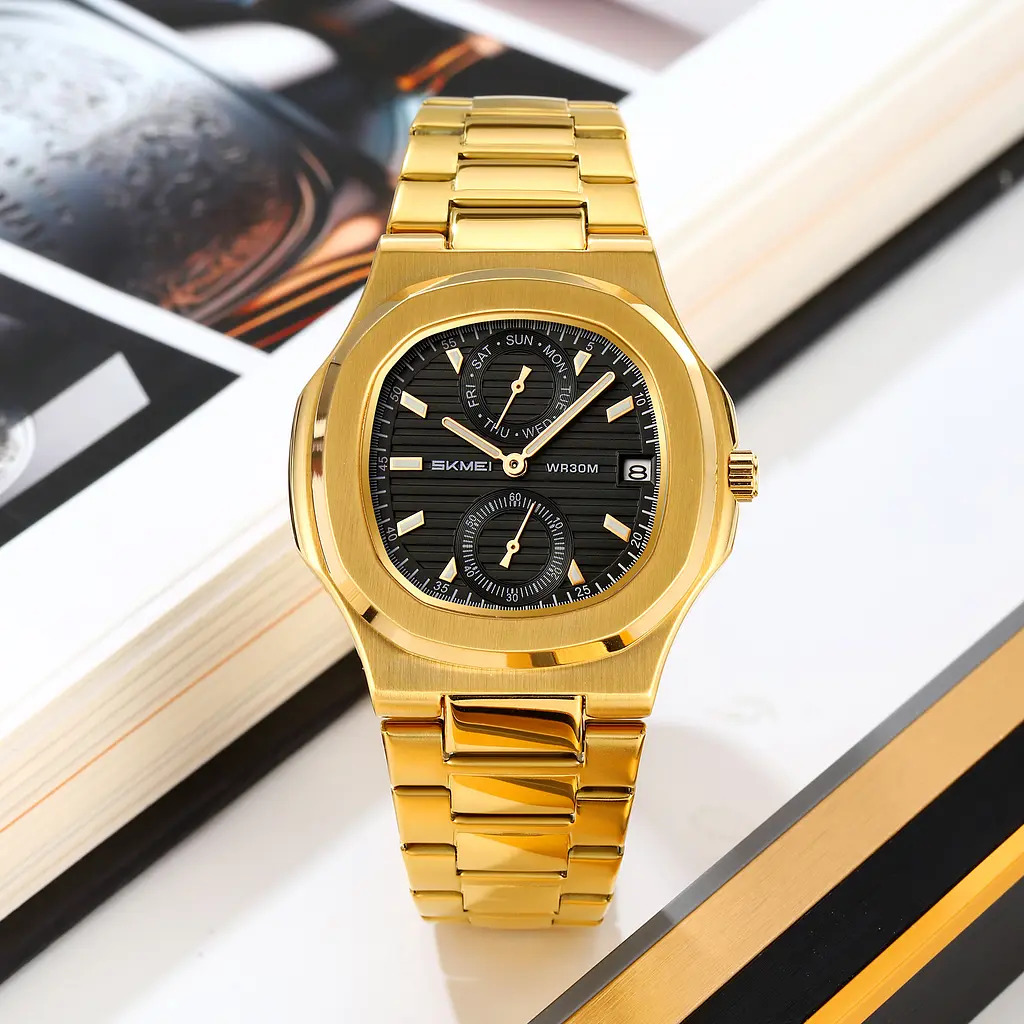 Наручний годинник чоловічий 2423GD Gold Skmei acs0029929 - фото 4