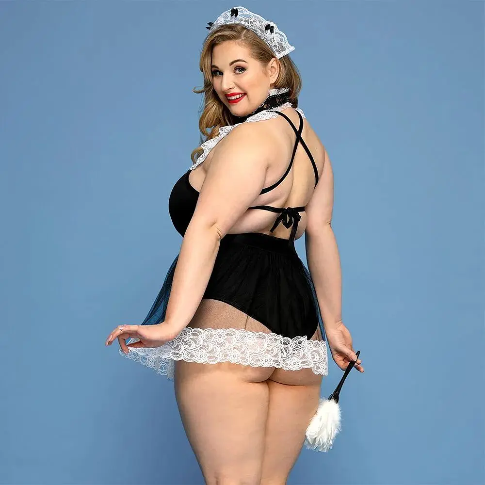 Костюм секс-покоївки JSY Гаряча Кері Plus Size Black - фото 2