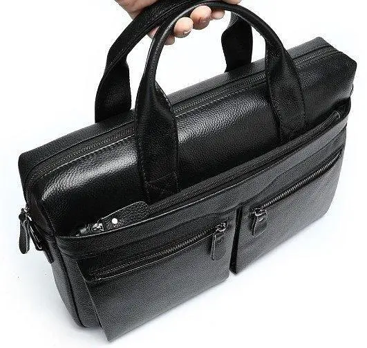 Чоловіча сумка для ноутбука й документів чорна SK N76955 Tiding Bag - фото 3