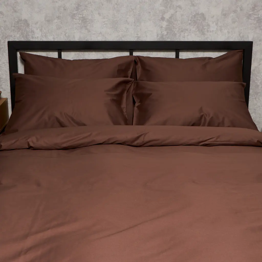 Комплект постільної білизни Moon&Star Satin Premium Mocha Mood Полуторний Євро 160х220 см наволочки 4х70х70 см - фото 3