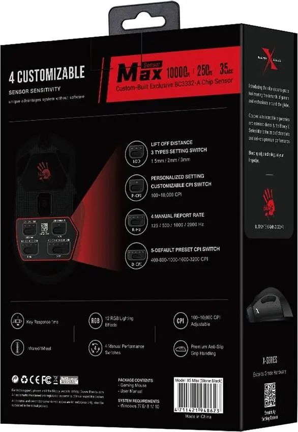Мышь игровая A4Tech Bloody X5 Max Black - фото 4