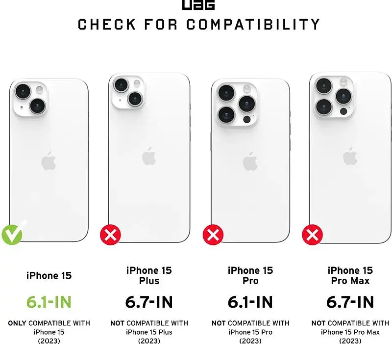 Чохол-накладка Urban Armor Gear Essential Armor Magsafe для Apple iPhone 15 Black (114288114040) - фото 3