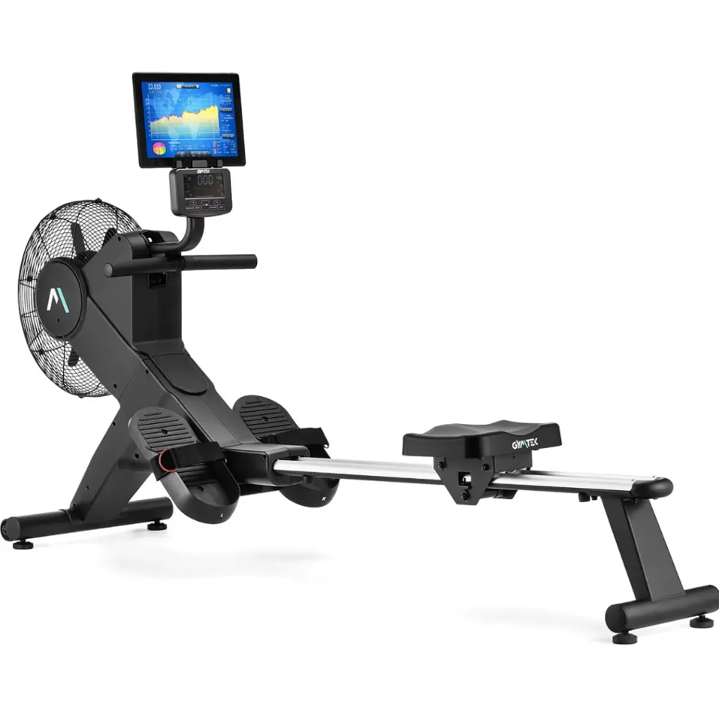 Гребний тренажер Gymtek XR2000 електромагнітний з аеродинамічним навантаженням чорний - фото 4