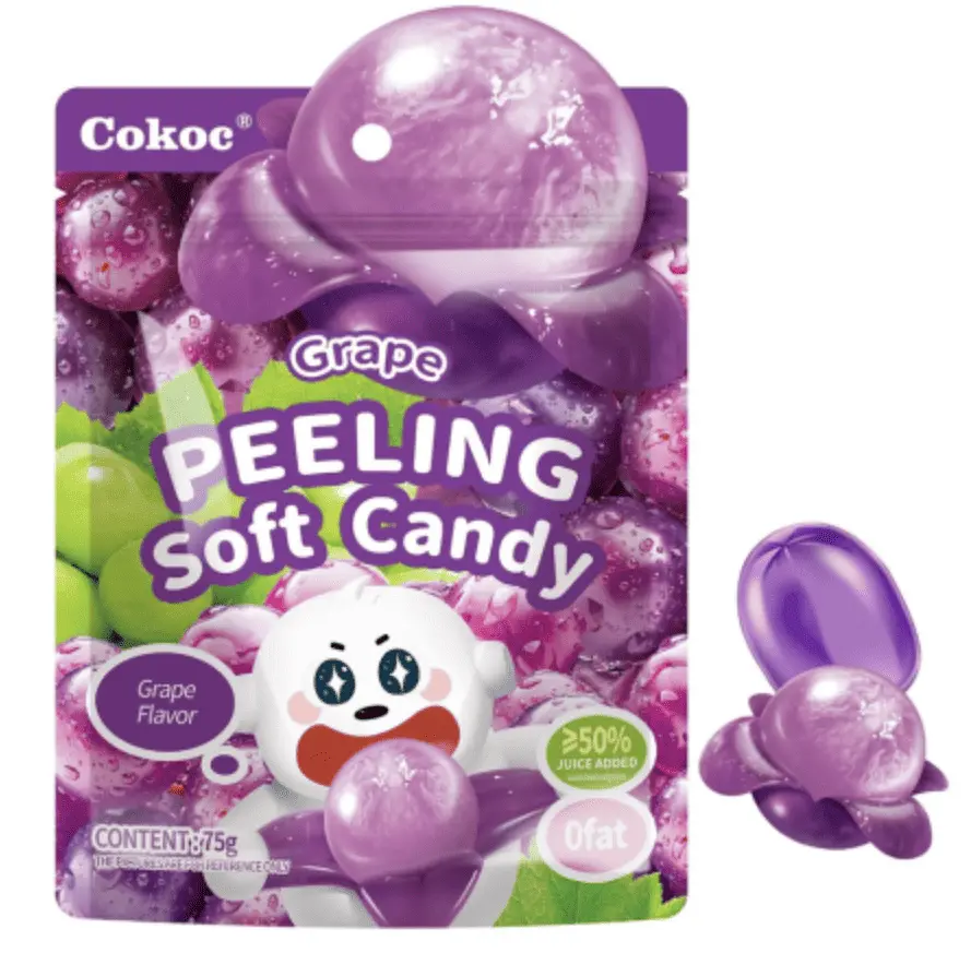 Желейні цукерки Cokoc Peeling Soft Candy Grape 75г - фото 2
