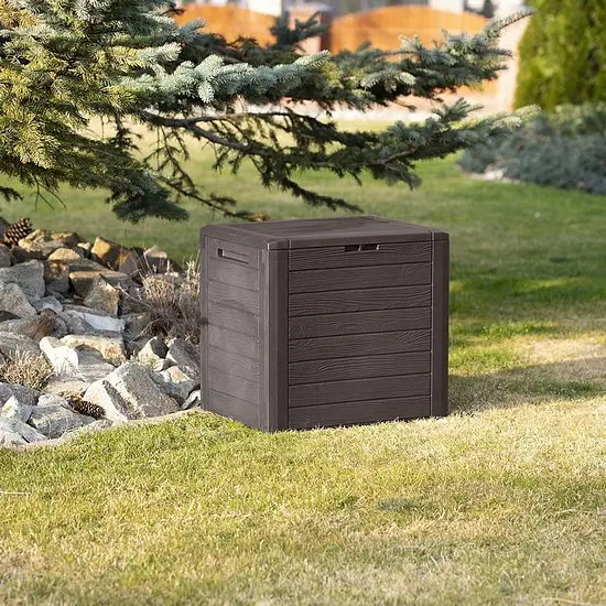 Ящик для наружного хранения Prosperplast WOODEBOX 140 л, коричневый - фото 4