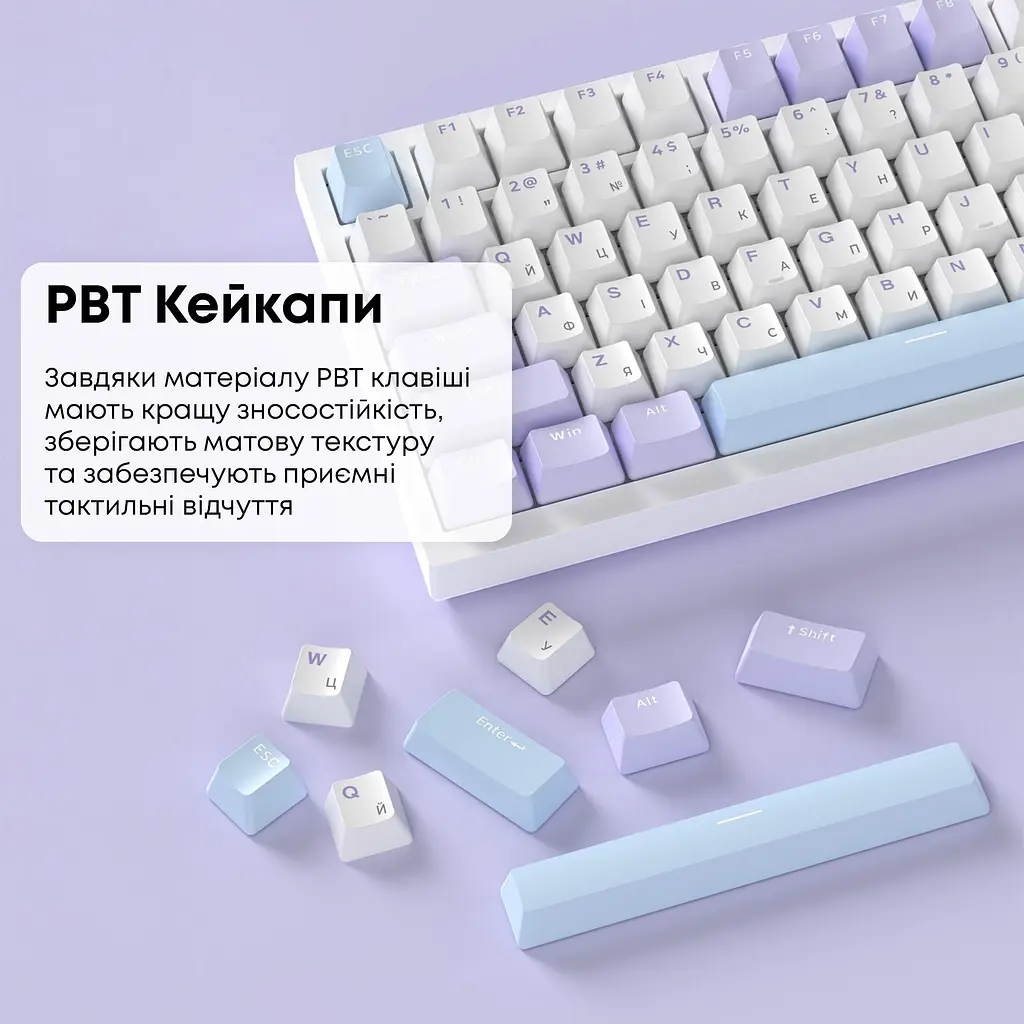 Клавіатура Ajazz AK820 Sea Salt Switch White (AK820-SS-PWB) [163669] - фото 13