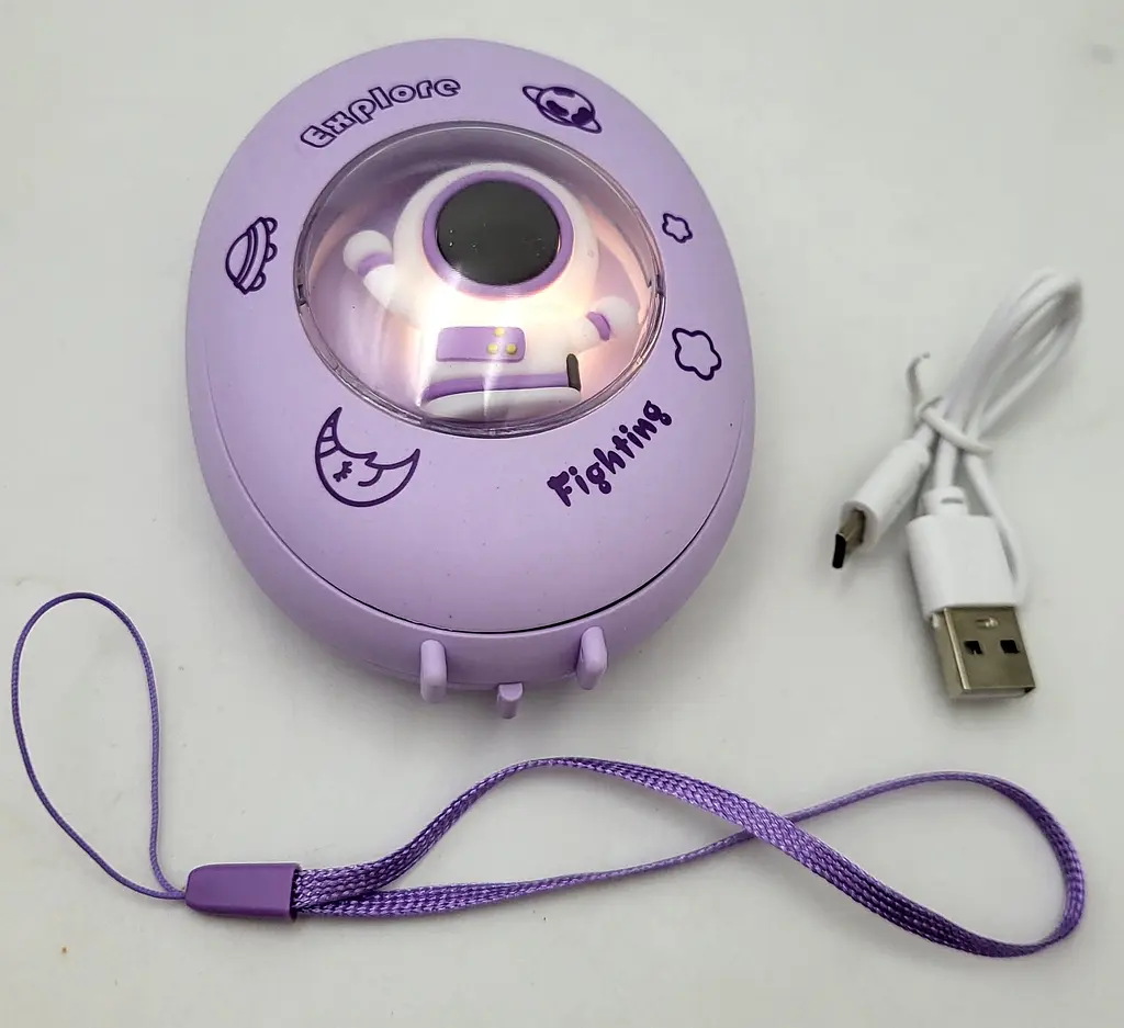 Кишенькова акумуляторна грілка обігрівач для рук нагрівач з USB зарядкою UKC AA21-1 фіолетовий - фото 12