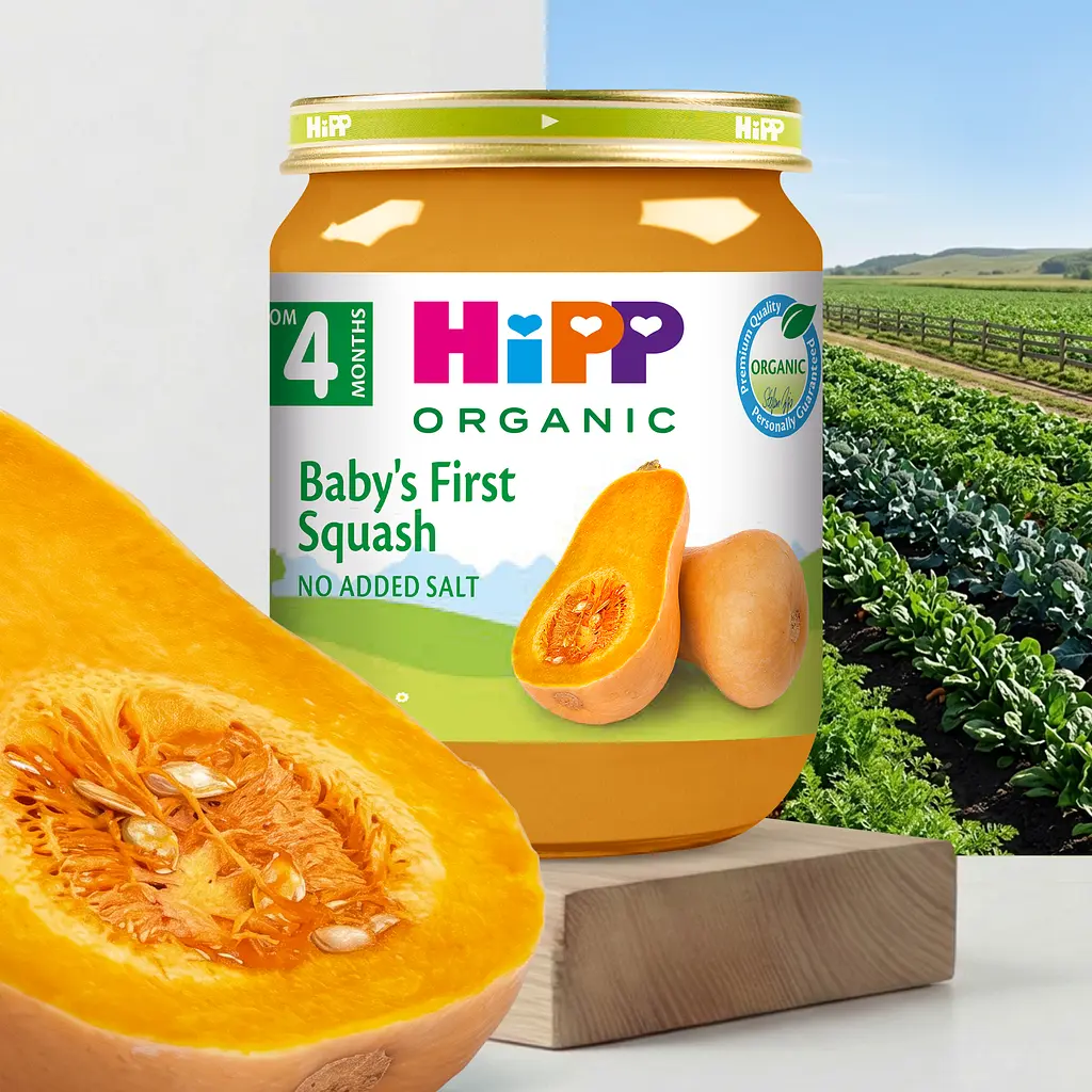 Органічне пюре HiPP Перший дитячий гарбуз 125 г - фото 2
