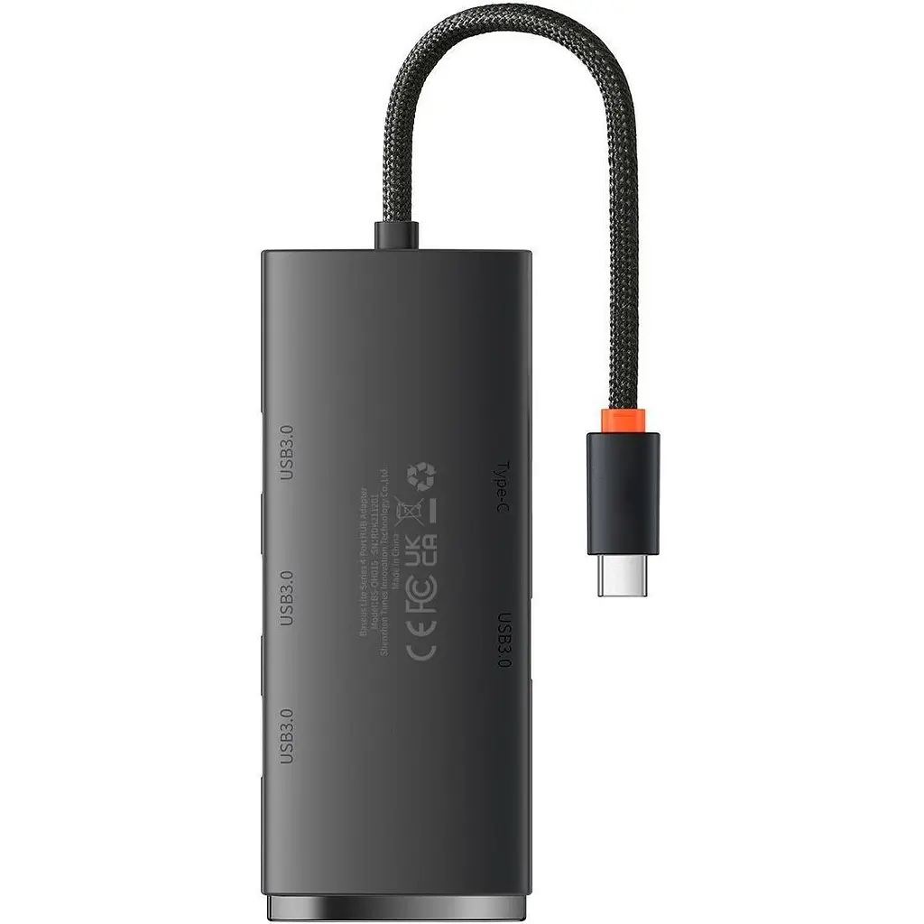 USB-хаб Baseus Lite Series 4-in-1 USB-C HUB (WKQX030301) [158360] - фото 2