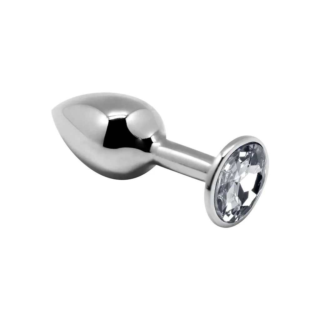 Анальна пробка - M Alive Mini Metal Butt Plug, 8х3.4 см, біла - фото 3