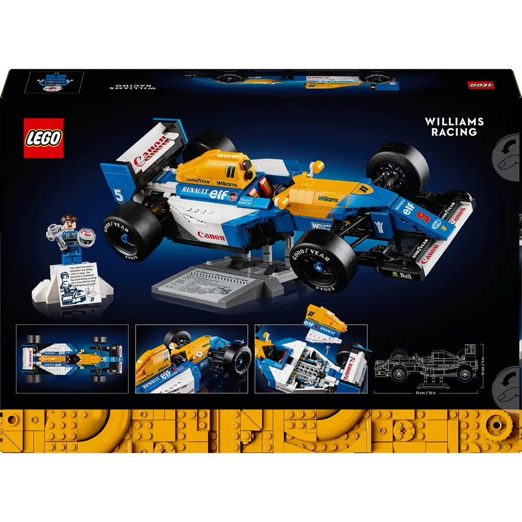 Конструктор LEGO Icons Williams Racing FW14B и Найджел Мэнселл 799 деталей (10353) - фото 14