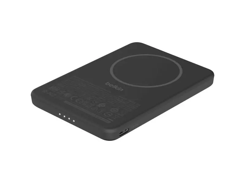 Зовнішній акумулятор (Power Bank) Belkin BoostCharge Slim Magnetic 5000mAh 15W Black (BPD010HQBK) - фото 3