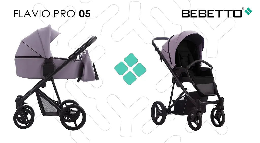 Універсальна коляска 2 в 1 Bebetto Flavio Pro, 05 Бузковий (503.12.21.P05) - фото 2