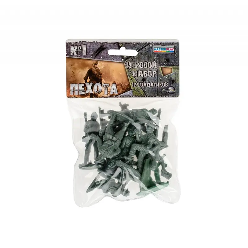 Дитячий ігровий набір солдатиків Colorplast Піхота №1 1-040 12 солдатиків в наборі - фото 4
