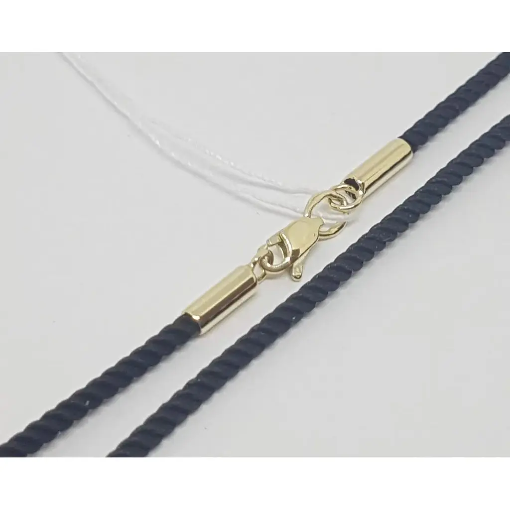 Ювелирный шнурок из текстиля Tango с золотыми вставками. 950058М 55 - фото 2