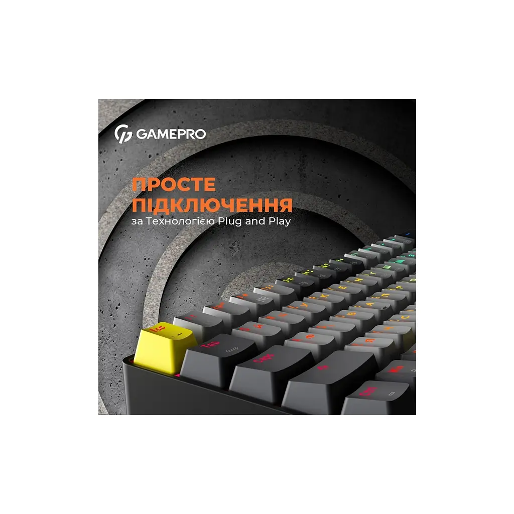 Клавіатура GamePro MK130G Pro Outemu Red Switch Hot-Swap 60 RGB USB/Wireless/Bluetooth Black (MK130G Pro) - фото 9