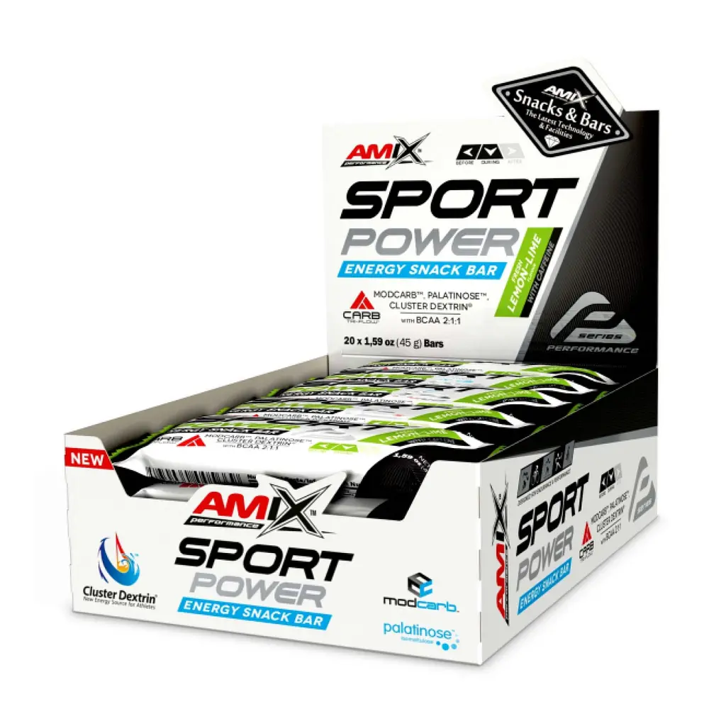 Sport Power Energi Snack Bar — 20 × 45 г Fresh Lemon Lime