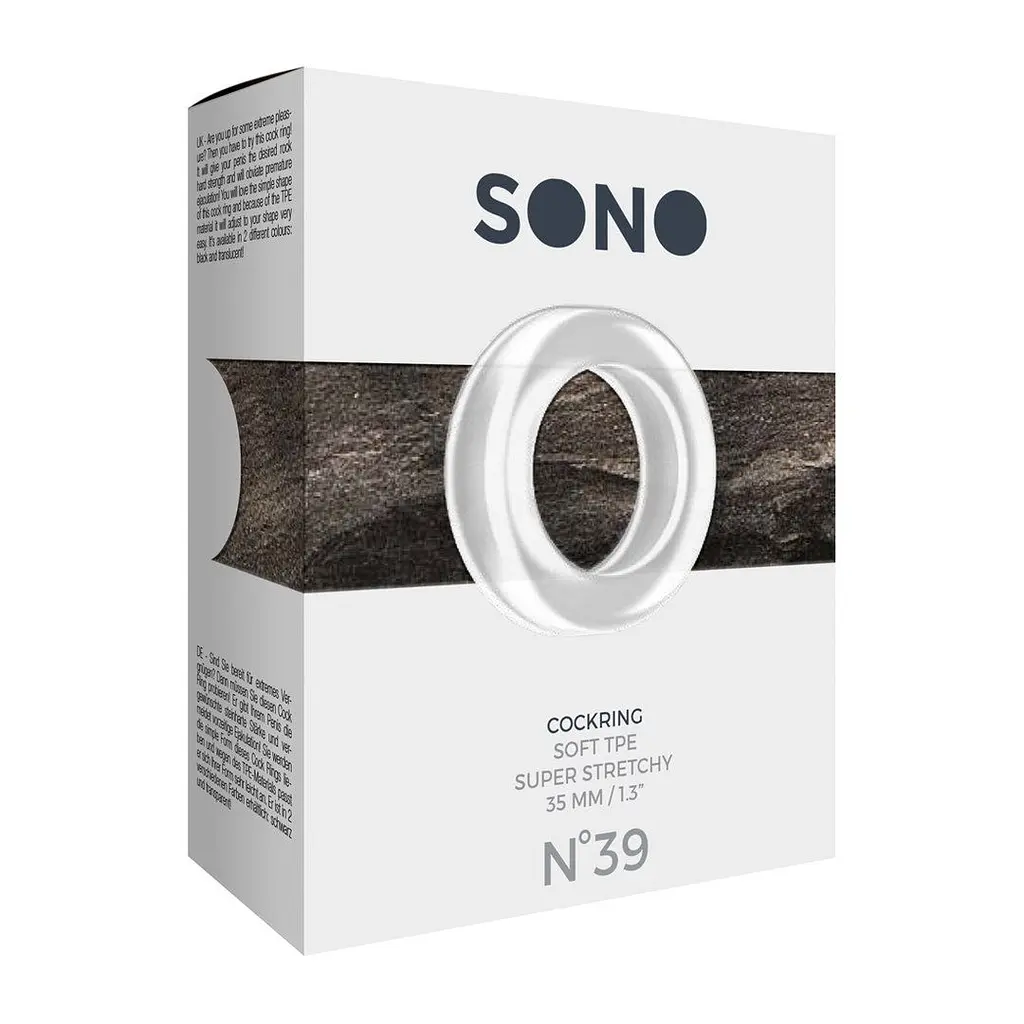 Ерекційне кільце Sono No.39, 3.5 см (напівпрозорий) - фото 3