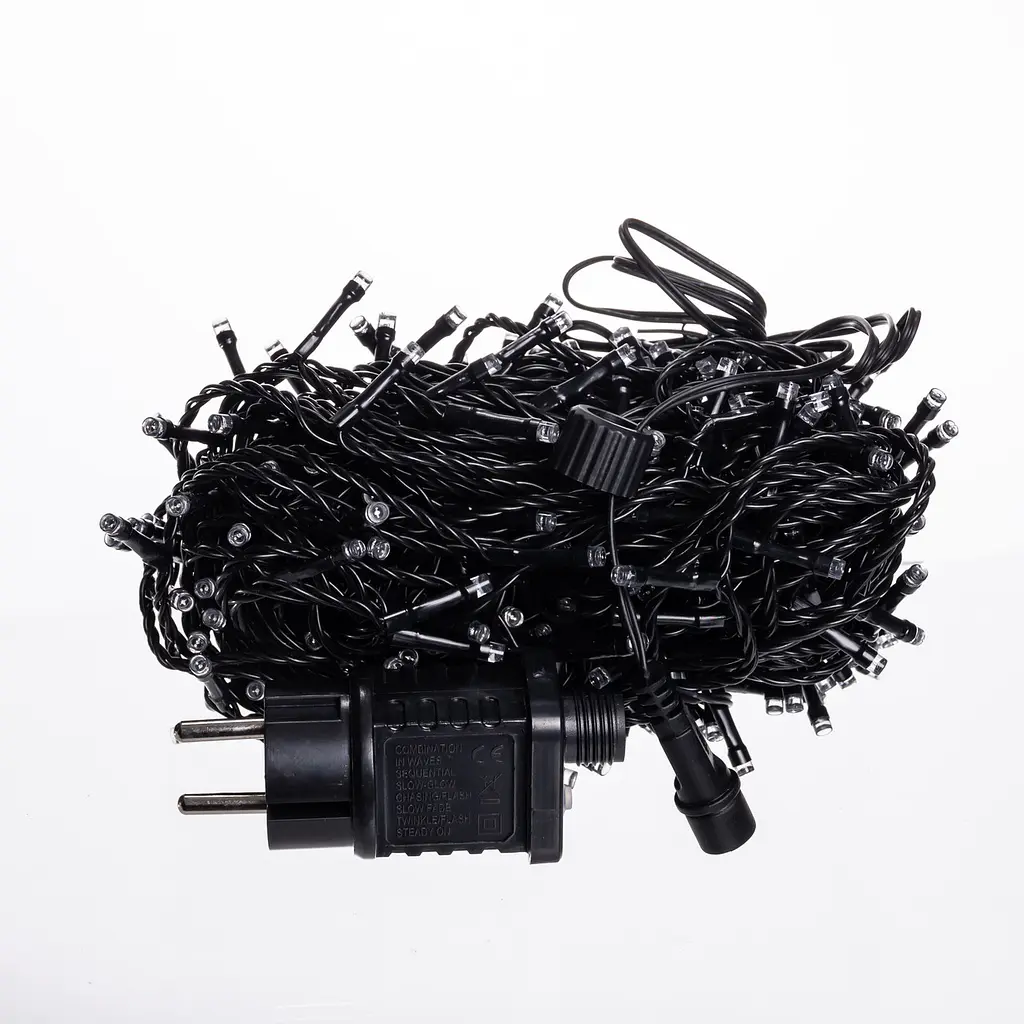 Гірлянда Нитка вулична GarlandoPro 30 м 300 LED чорний дріт Синій CF300L30MBBL - фото 3