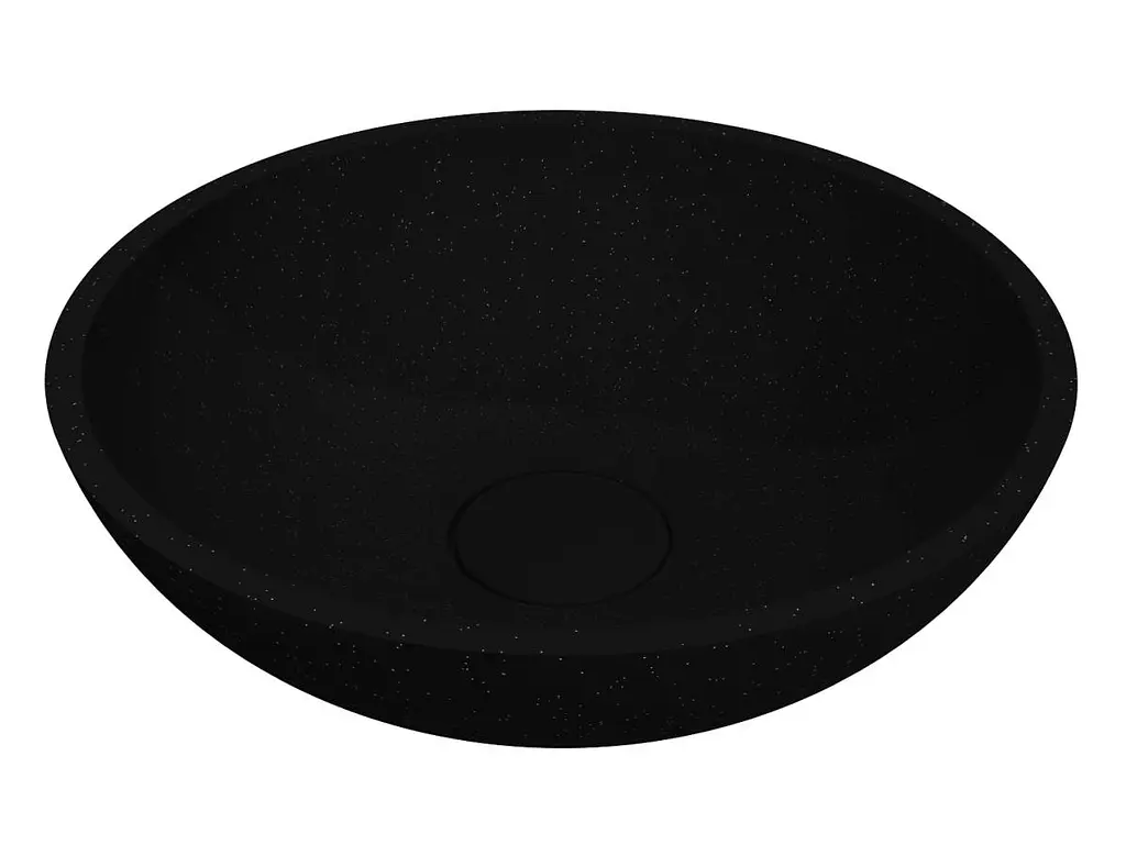 Умивальник Miraggio Palermo mirastone black 0000434, Чорний матовий - фото 3