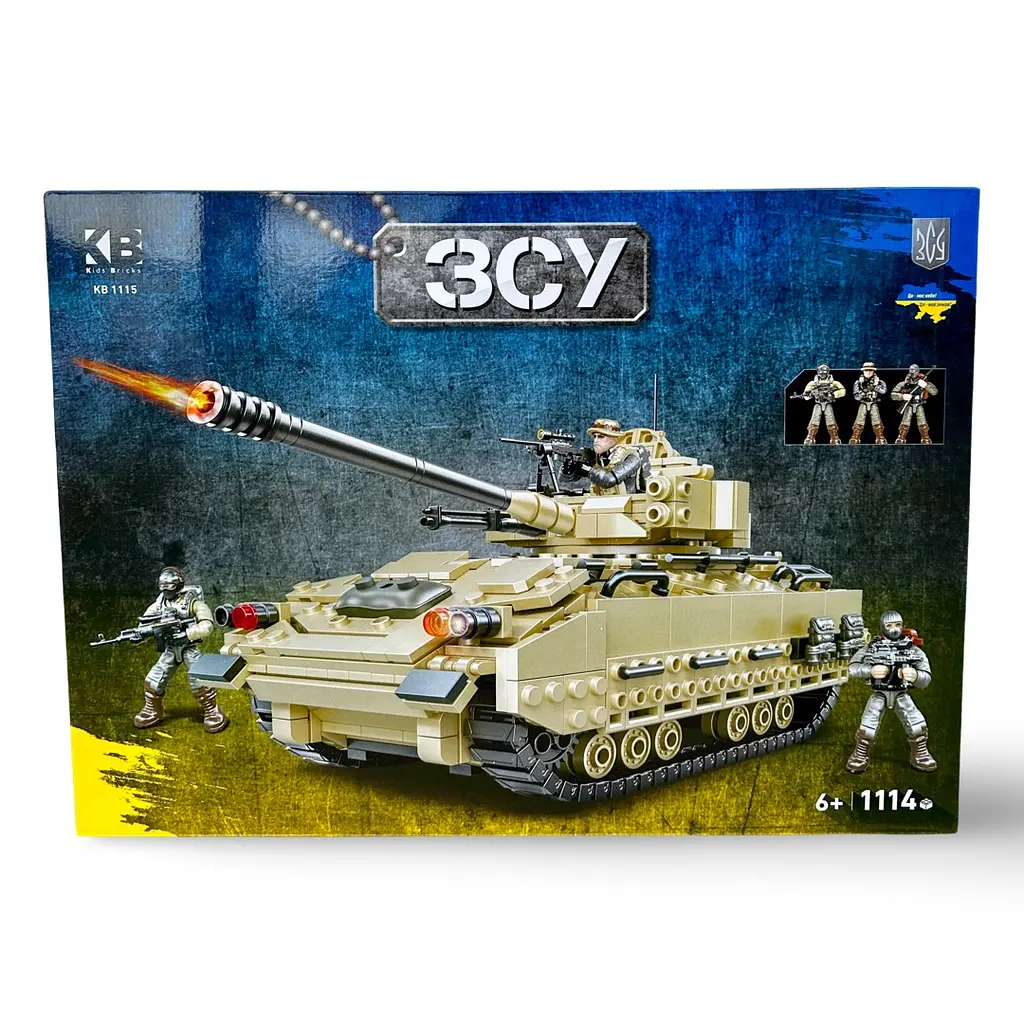 Конструктор KB 1115 LimoToy "Військовий танк" 21,7см фігурки 1114дет в коробці (6903317564156)