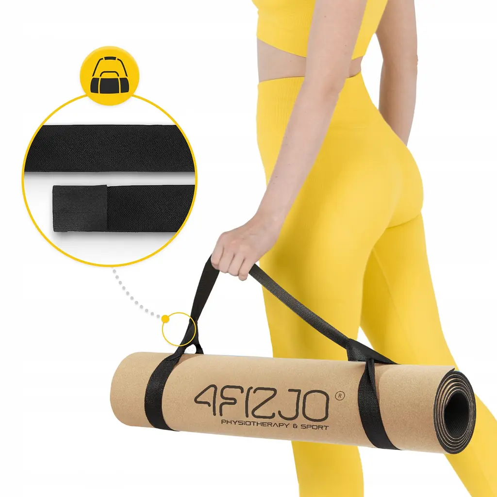 Килимок (мат) спортивний 4FIZJO Cork 183 x 61 x 0.4 см для йоги та фітнесу 4FJ0590 (P-5907739319562) - фото 11
