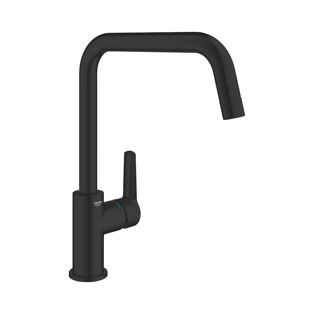 Змішувач для кухні Grohe QuickFix Start 304702430, Чорний матовий
